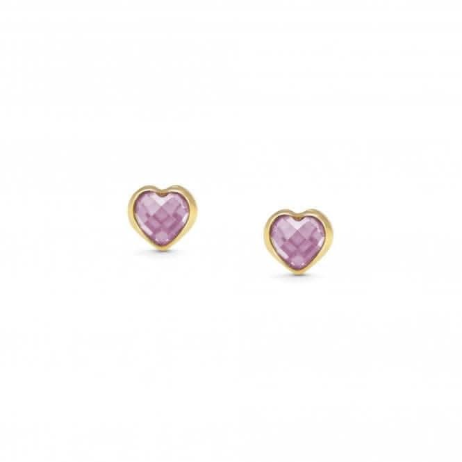 750 Gold Stones Pink Earrings 027843/003