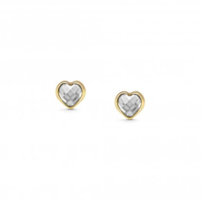 750 Gold Stones White Earrings 027843/010