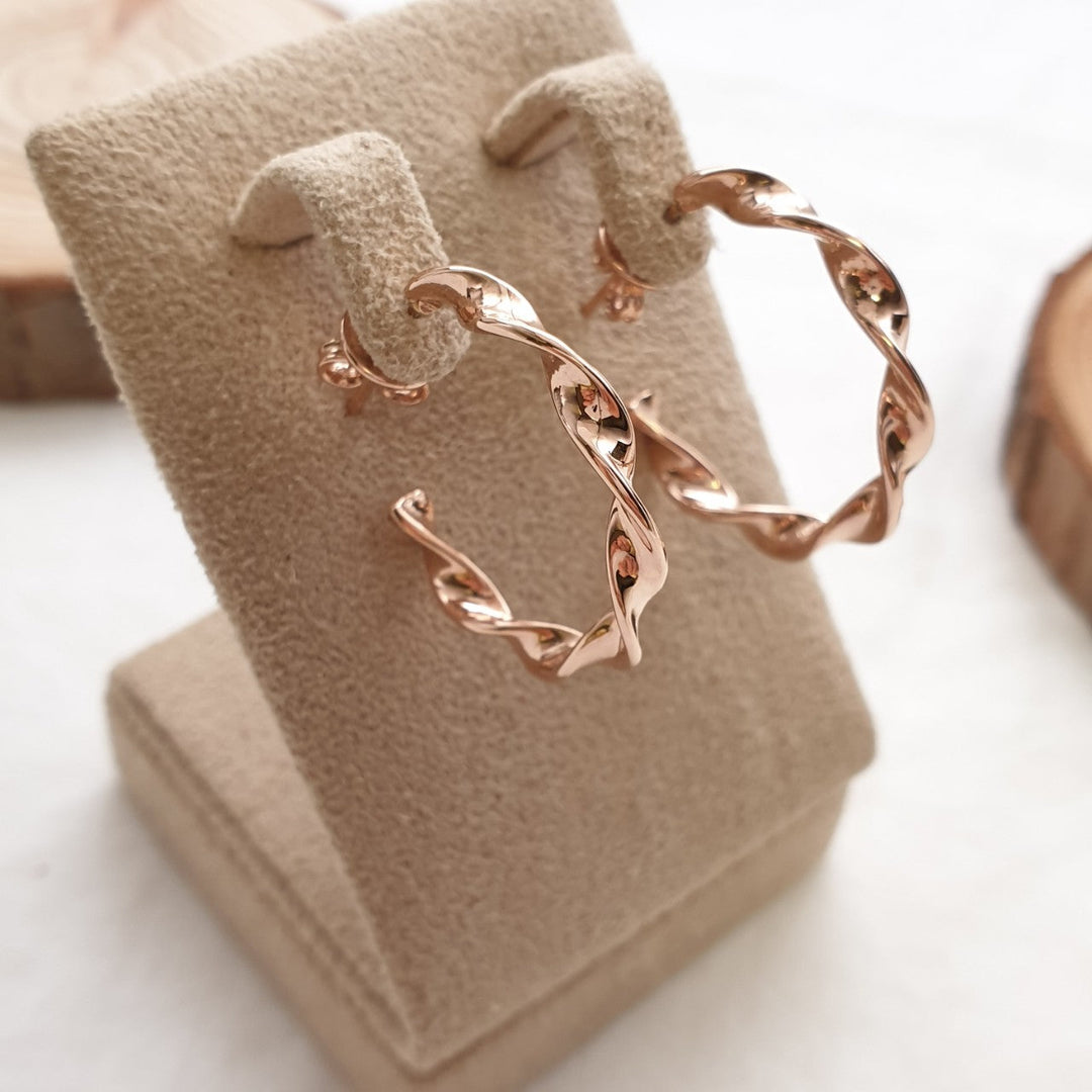 Twisted circle earrings-1