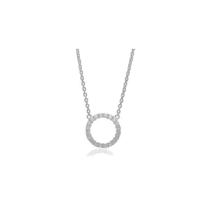 Sterling Silver Biella Grande Necklace SJ-C338-CZ