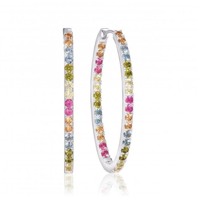 925 Sterling silver Ellisse Medio Earrings SJ-E2313-XCZ