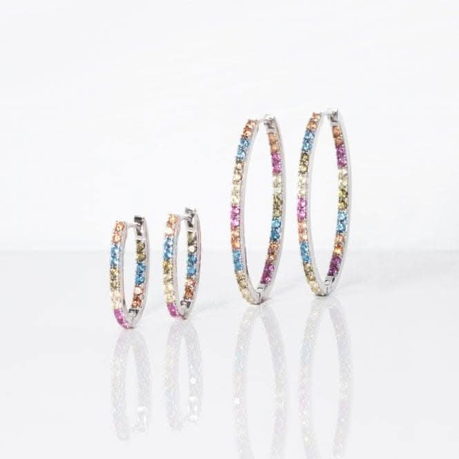 925 Sterling silver Ellisse Medio Earrings SJ-E2313-XCZ