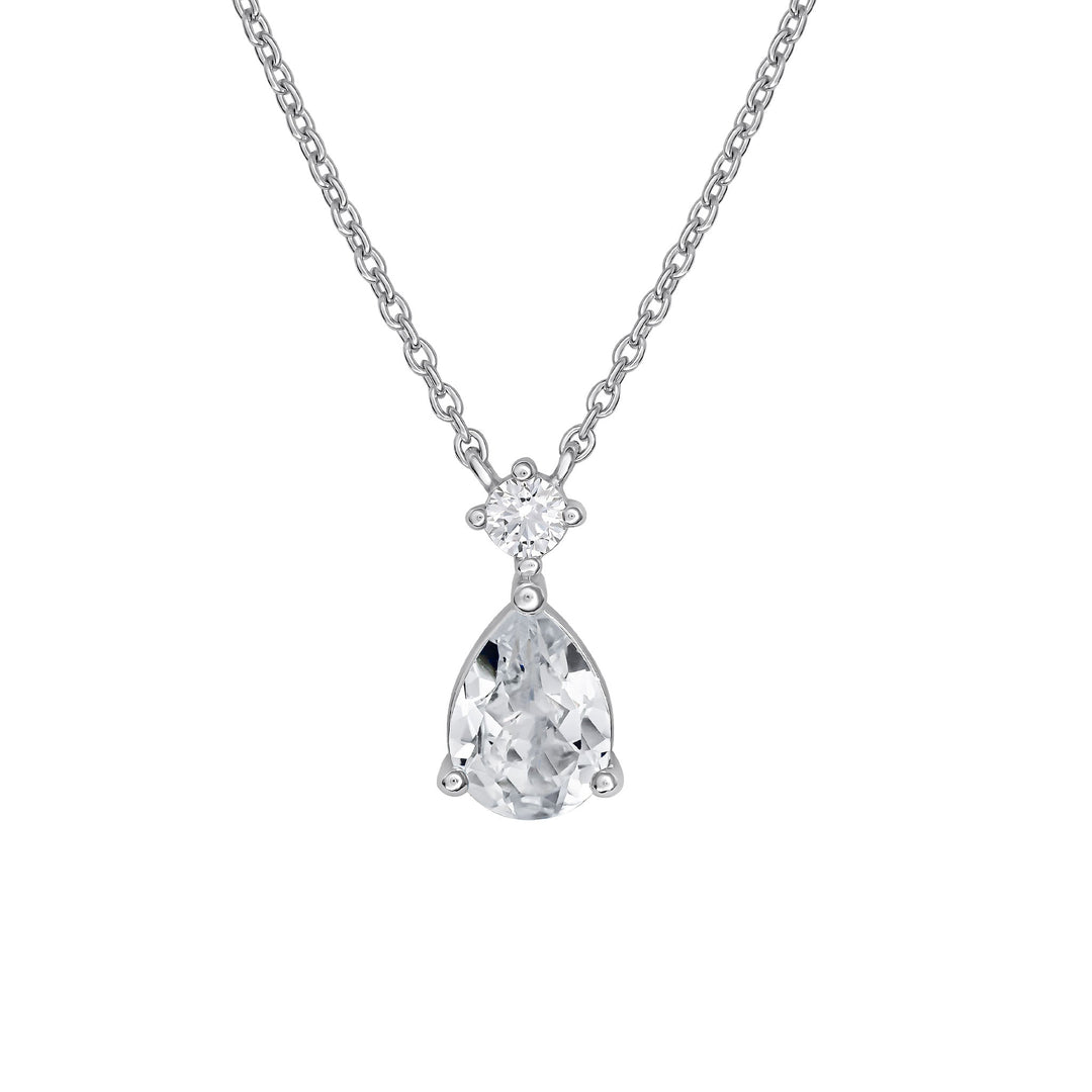 Dew Zirconia Teardrop 18" Necklace 92931CZ