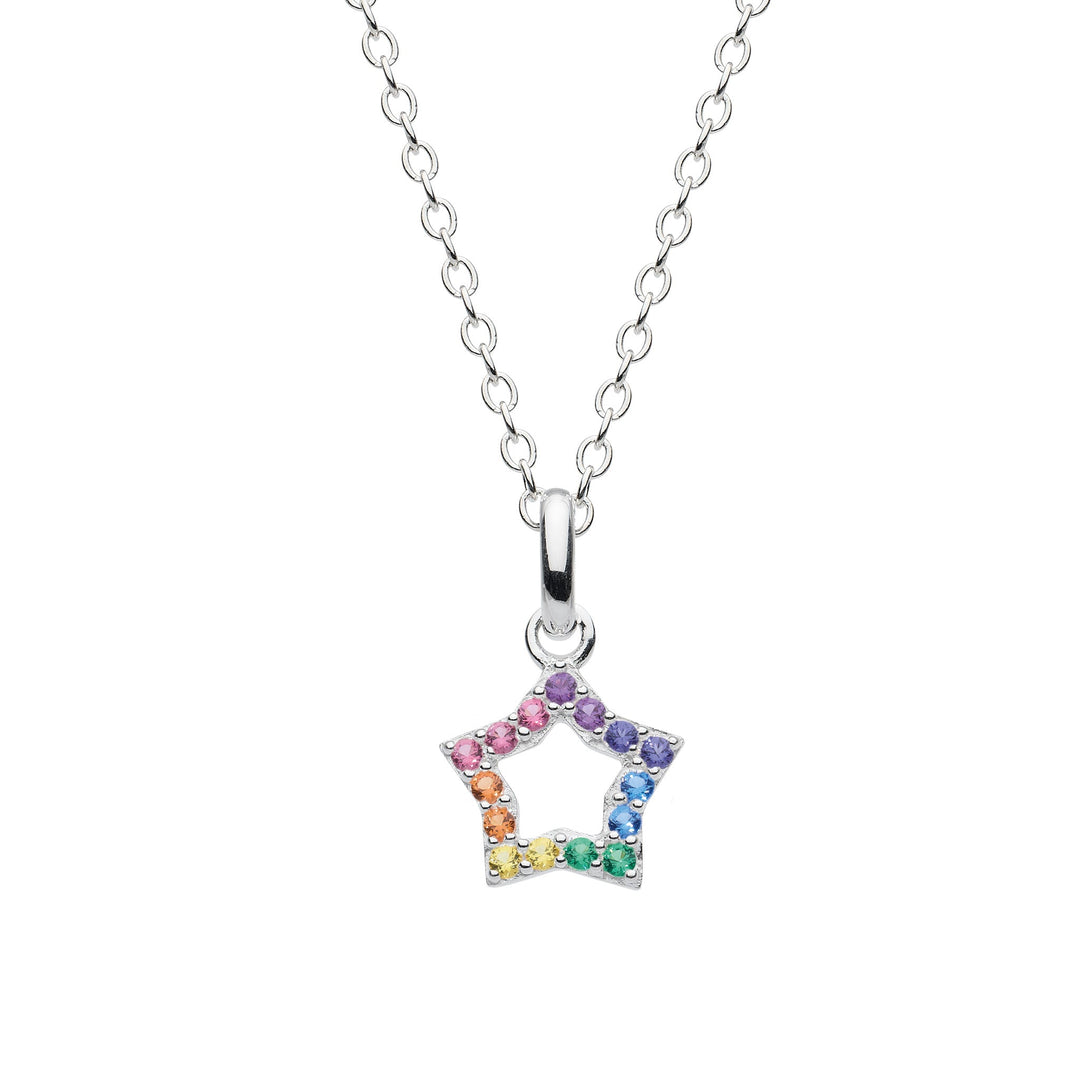 Dew Rainbow Nano Gem Open Star Pendant 94870MCZ