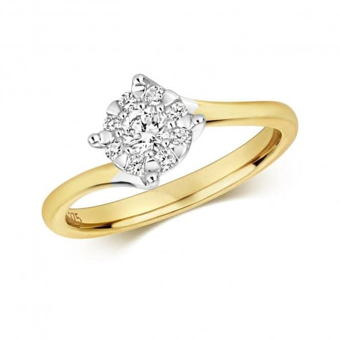 9ct 6.8mm 1.25ct Look Gold Ring RD107Diamond JewelleryRD107/J