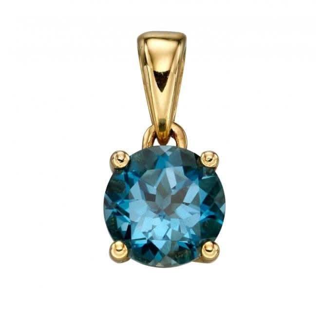 9ct December London Blue Topaz Pendant GP2199