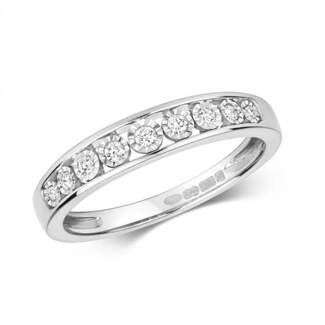 9ct Diamond 1/2 Eternity Illusion Set White Gold Rings RD537WDiamond JewelleryRD537W/J