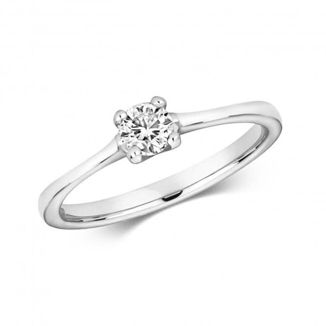 9ct Diamond 4 Claw Solitaire White Gold Rings RD611WDiamond JewelleryRD611W/J