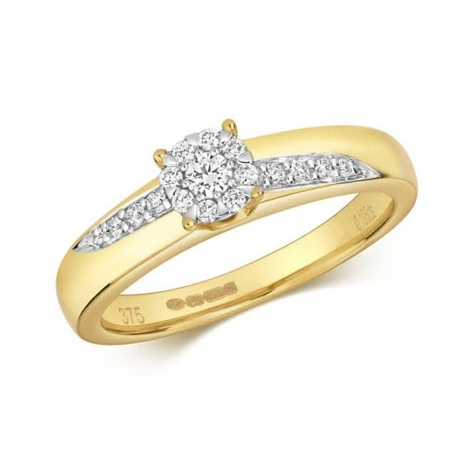9ct Diamond Brilliant Crossover Gold Rings RD392Diamond JewelleryRD392/J