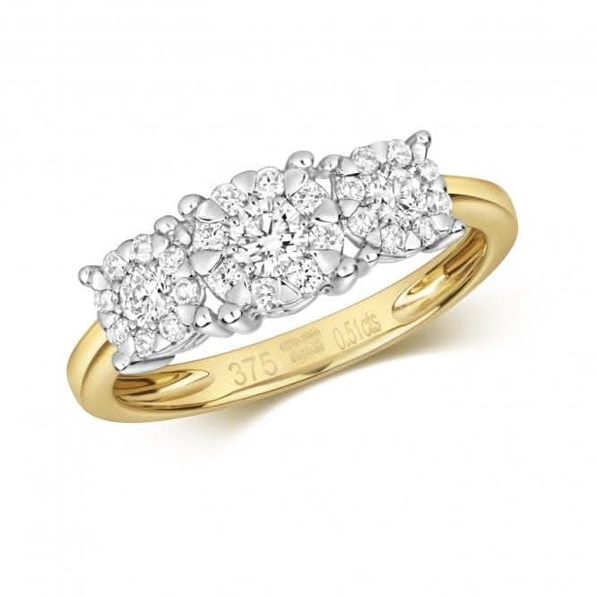 9ct Diamond Brilliant Range 3 Stone White Gold Ring RD114Diamond JewelleryRD114/J