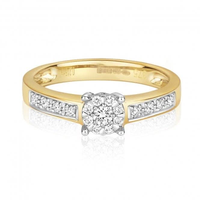 Diamond Jewellery 9k White Gold Ring with 0.21CT RD118