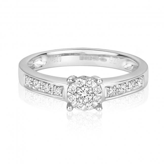 Diamond Jewellery 9k White Gold Ring with 0.21CT RD118W