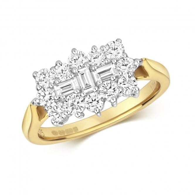 9ct Diamond Cluster Gold Rings RD315Diamond JewelleryRD315/J