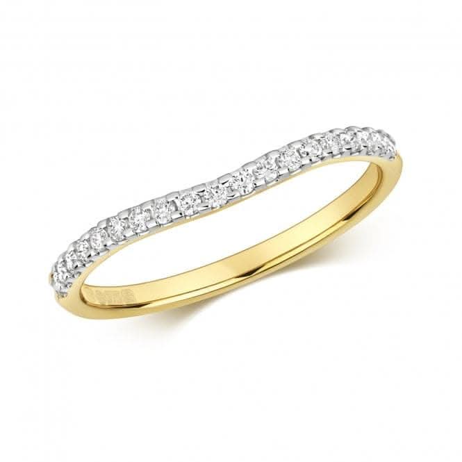 Diamond Jewellery 9ct Gold Diamond Curve Ring RD818
