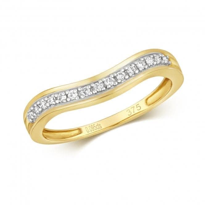 9ct Diamond Curved Wishbone Gold Rings RD533Diamond JewelleryRD533/J