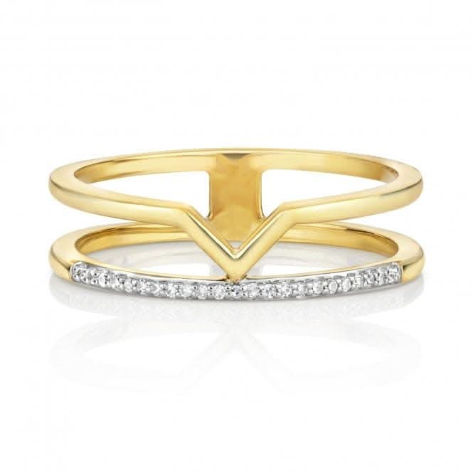 Diamond Jewellery 9ct Yellow Gold Diamond Ring RD805