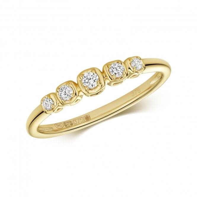 Diamond Jewellery 9CT Yellow Gold Ring with 0.10CT RD840