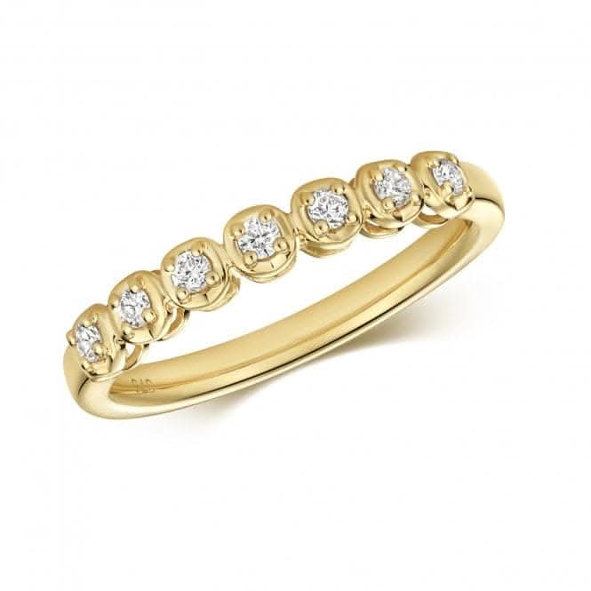 Diamond Jewellery 9ct Yellow Gold Diamond Necklace with 0.15 Carats RD841