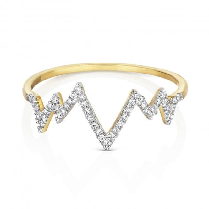 Diamond Jewellery 9ct Heartbeat Gold RD811