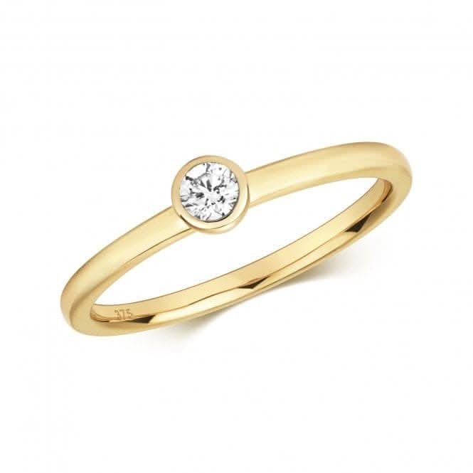 Diamond Jewellery 9ct Yellow Gold Rubover Pendant RD828