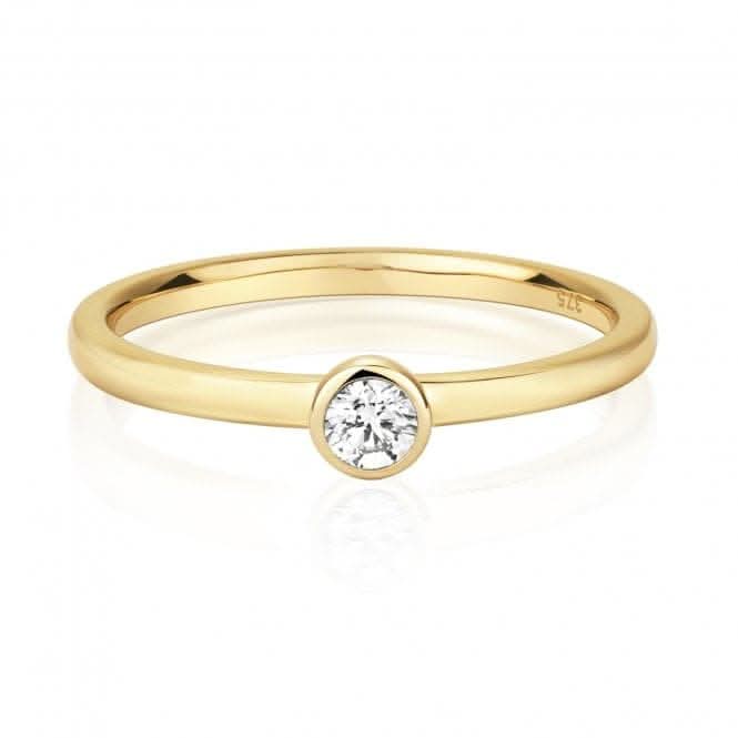 Diamond Jewellery 9ct Yellow Gold Rubover Pendant RD828