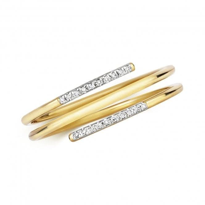 Diamond Jewellery 9ct Gold Spiral Necklace RD807