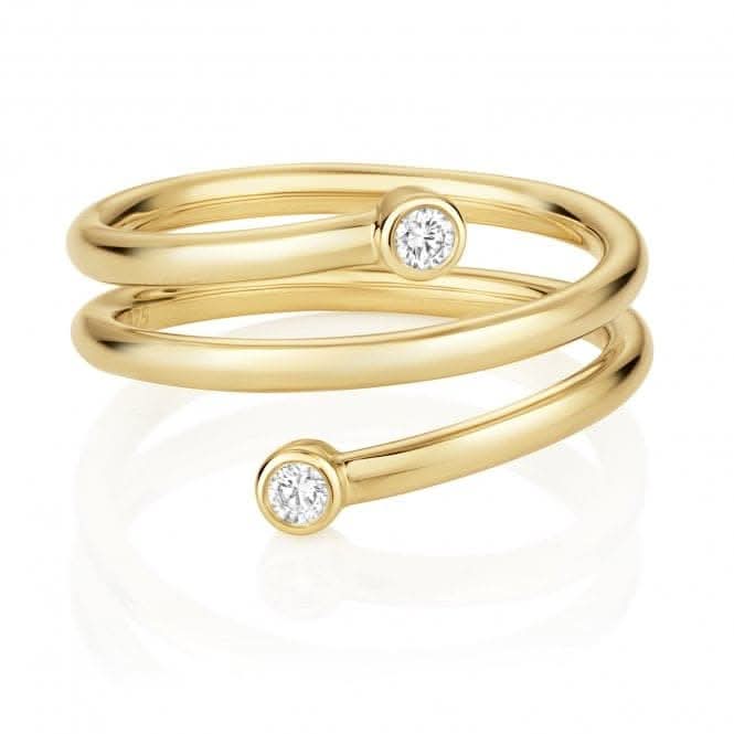 Diamond Jewellery 9ct Yellow Gold Spiral Pendant with 0.10CT RD836