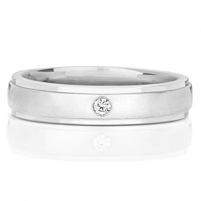 Wedding Band 9ct Diamond Wedding 1D Edge 5.0mm Ring RD702