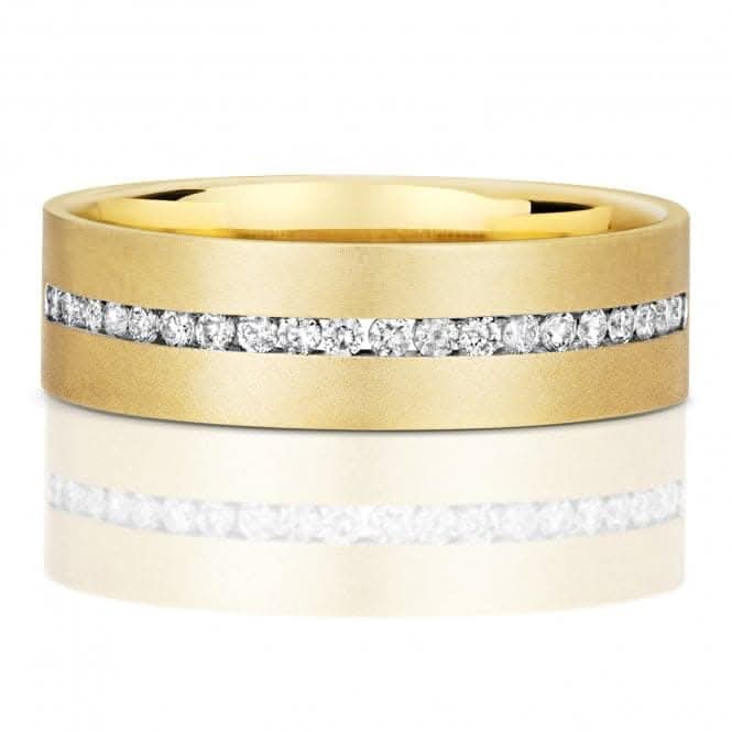 Wedding Band 9ct Diamond Wedding Gents 1/2 Et 6.5mm Ring RD718