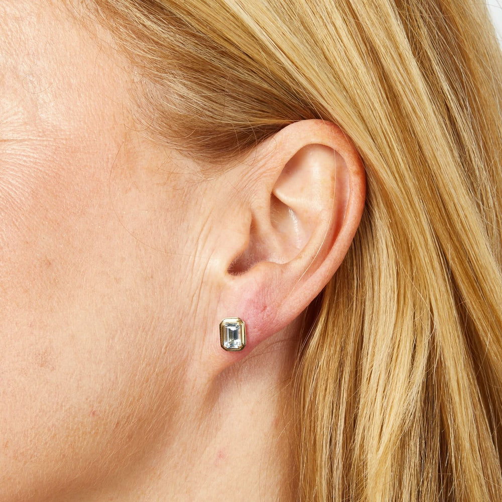 9ct Gold Aquamarine  Earrings GE2475T