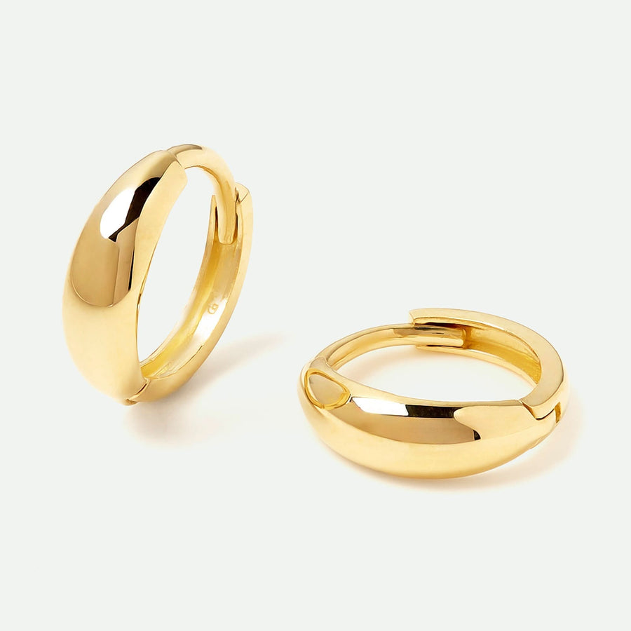 9ct Gold Bold Huggie Hoop Earrings
