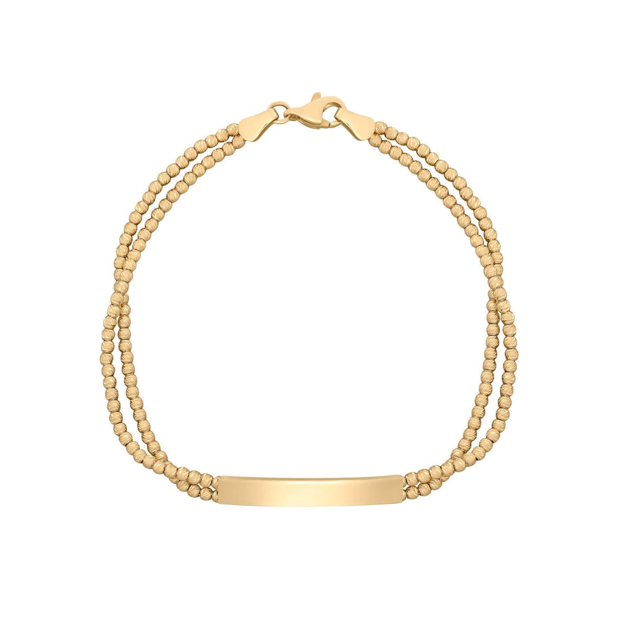 9ct Gold ID Bar Bracelet GB527