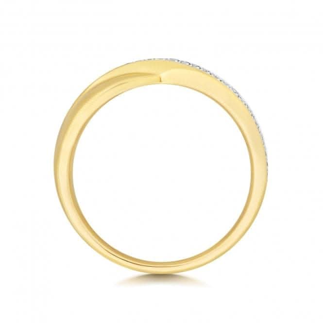 Wedding Band  9ct  Gold Crossover Band Ring W241/I