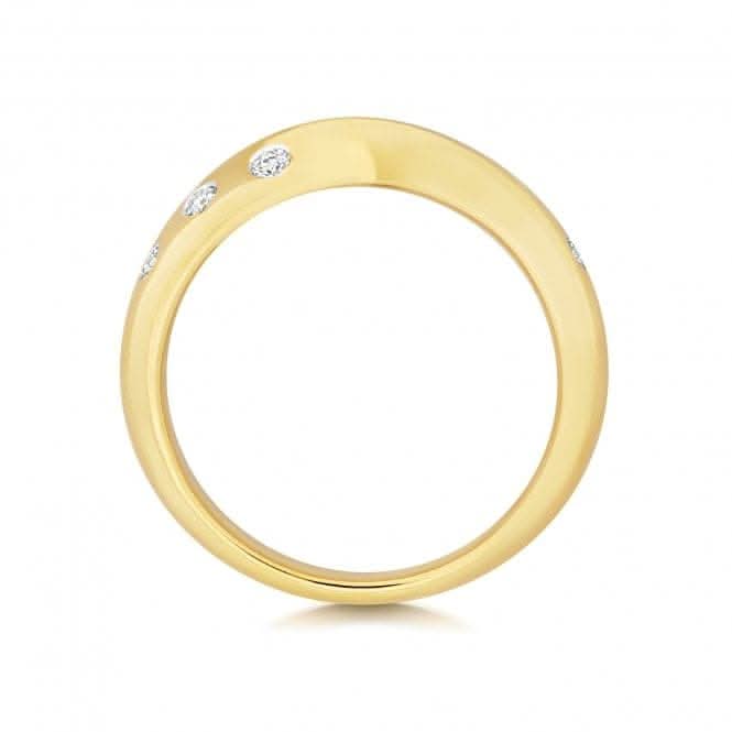 Wedding Band 9ct Gold  Crossover  Band Ring W244/I