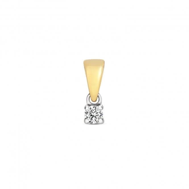 Diamond Jewellery 9ct Gold Diamond 4 Claw Pendant PD300