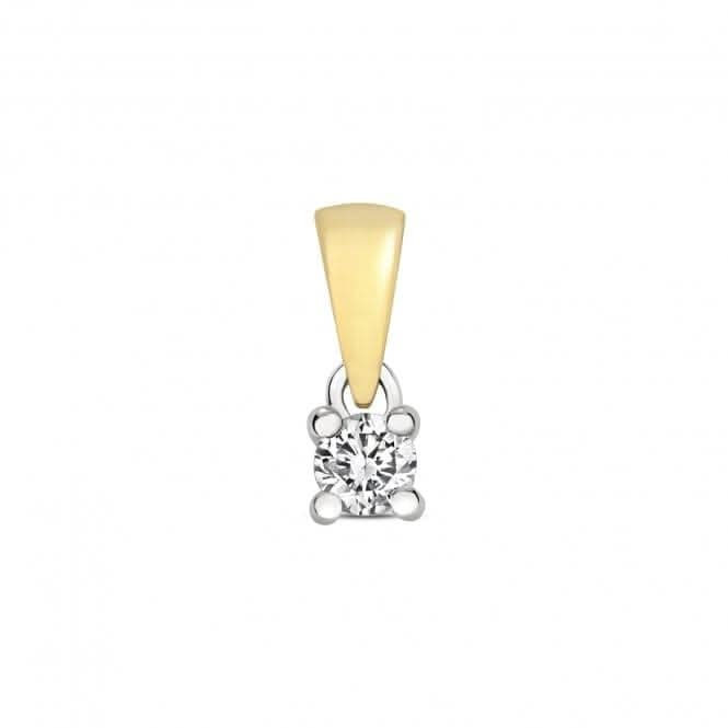 9ct Gold Diamond 4 Claw Pendant PD301Diamond JewelleryPD301