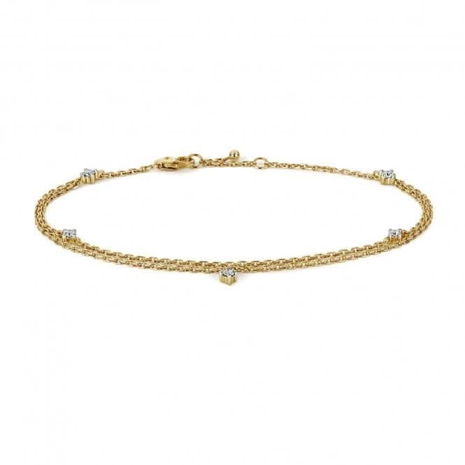 9ct Gold Diamond Bracelet Chain Bracelet BD035Diamond JewelleryBD035