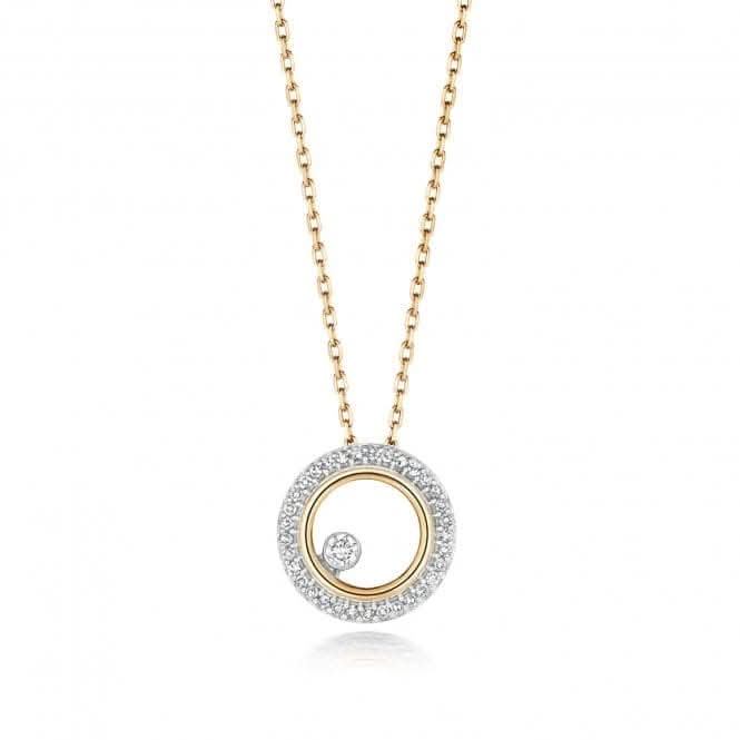 Diamond Jewellery 9ct Gold Diamond Circle Necklace ND127