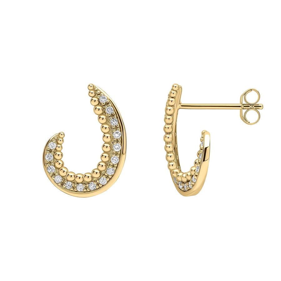 9ct Gold Diamond Earrings GE2489