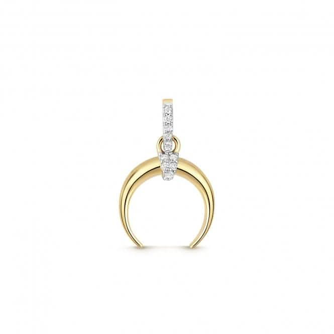9ct Gold Diamond Horn Pendant PD182Diamond JewelleryPD182