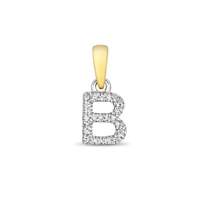 9ct Gold Diamond Initial B Pendant PD181/BDiamond JewelleryPD181/B