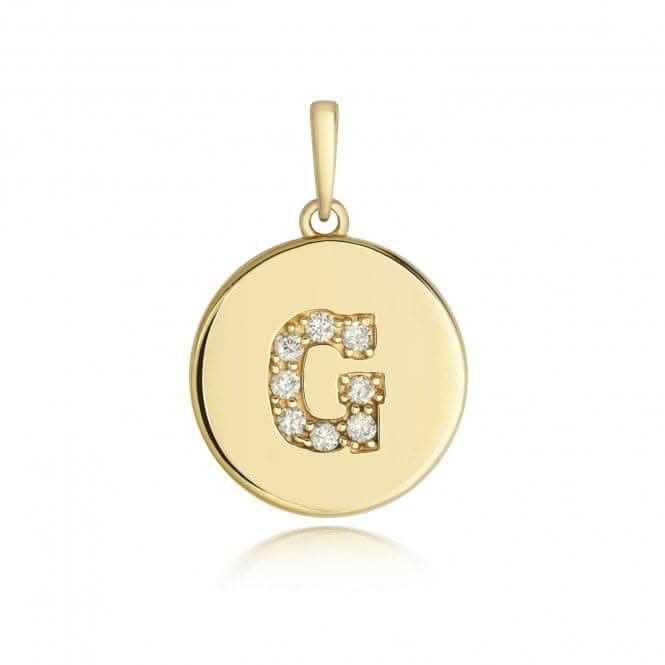 Diamond Jewellery 9ct Gold Diamond Initial G Pendant PD179/G