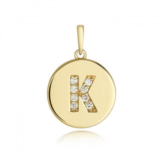 Diamond Jewellery 9ct Gold Diamond Initial K Pendant PD179/K