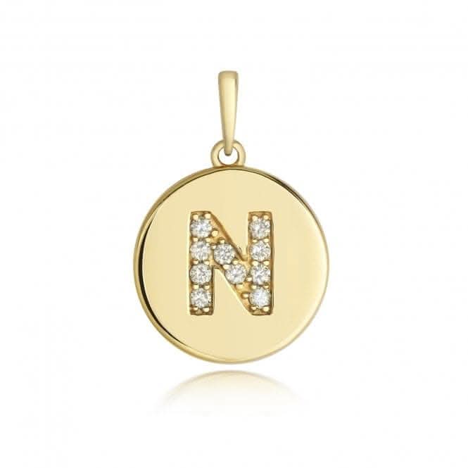 Diamond Jewellery 9ct Gold Diamond Initial N Pendant PD179/N