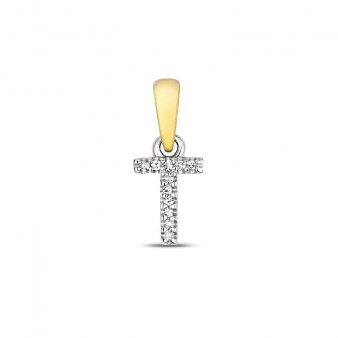9ct Gold Diamond Initial T Pendant PD181/TDiamond JewelleryPD181/T