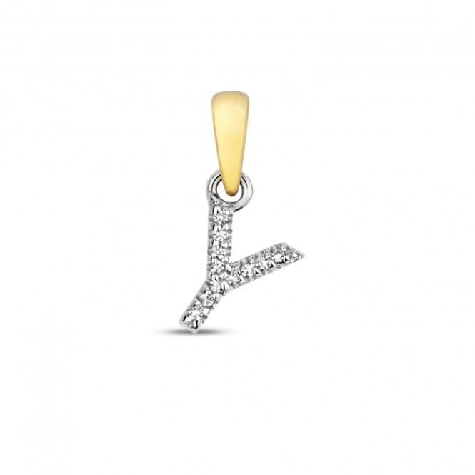 Diamond Jewellery 9ct Gold Diamond Initial Y Pendant PD181/Y