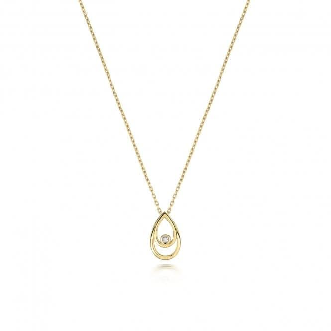 Diamond Jewellery 9ct Gold Necklace with 0.01CT Diamond ND140