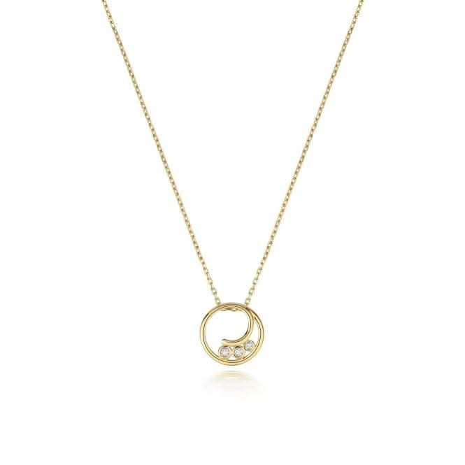 Diamond Jewellery 9ct Gold Diamond Necklace with 0.01CT Diamond ND143