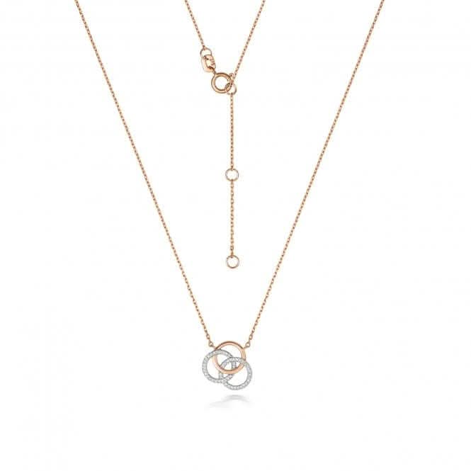 Diamond Jewellery 9ct Rose Gold Diamond Necklace with 0.07CT Diamond ND144R