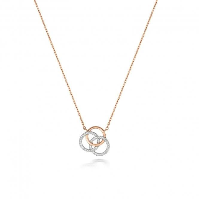 Diamond Jewellery 9ct Rose Gold Diamond Necklace with 0.07CT Diamond ND144R